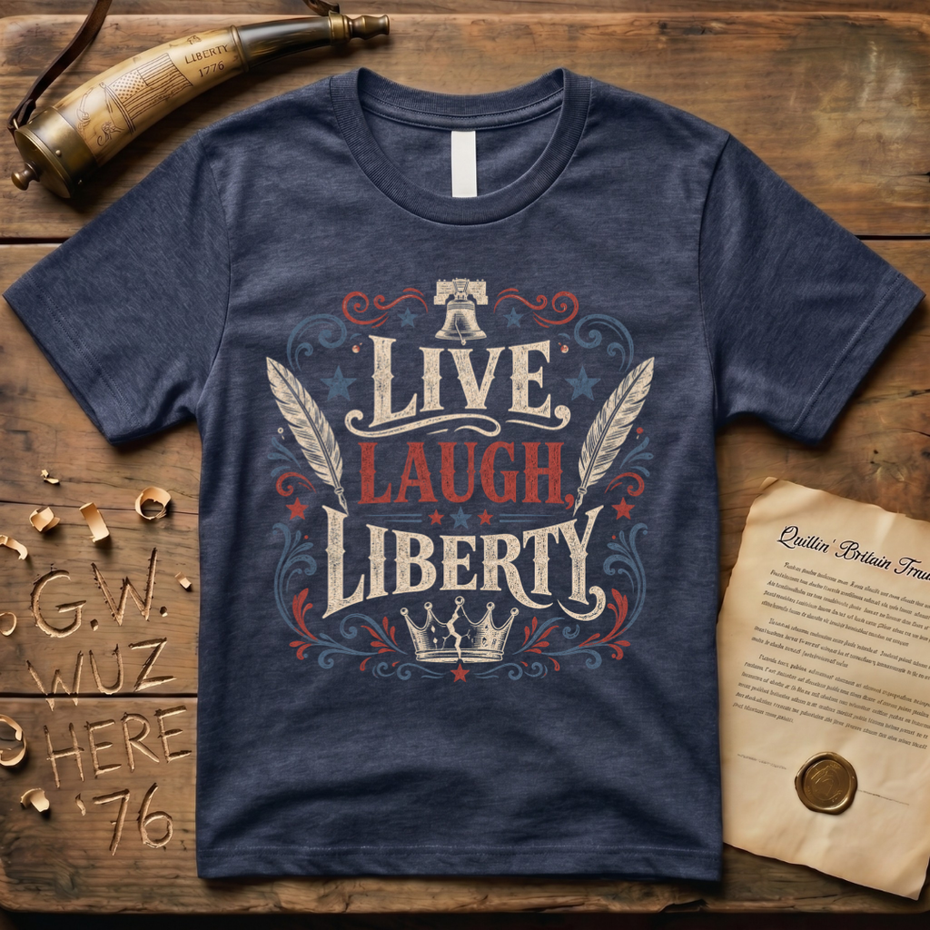 Live, Laugh, Liberty, Dark T-Shirt