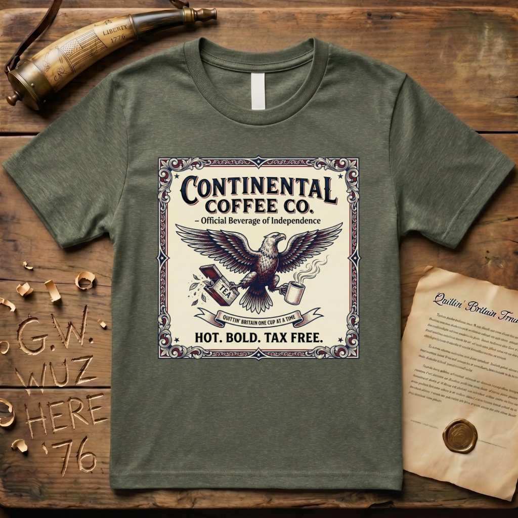 Continental Coffee Co. Quittin' Britain One Cup At a Time Official Beverage T-Shirt