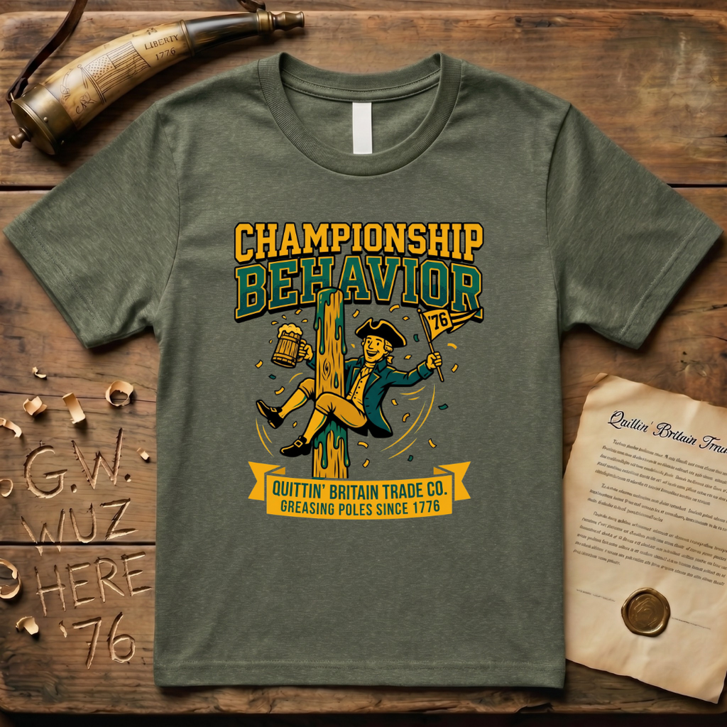 Championship Behavior - Greasing Poles Since 1776 T-Shirt