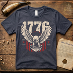 1776 Flying American Eagle Patriotic Flag Dark T-Shirt