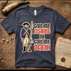 Give Me Fishing or Give Me Death Dark Soldier T-Shirt