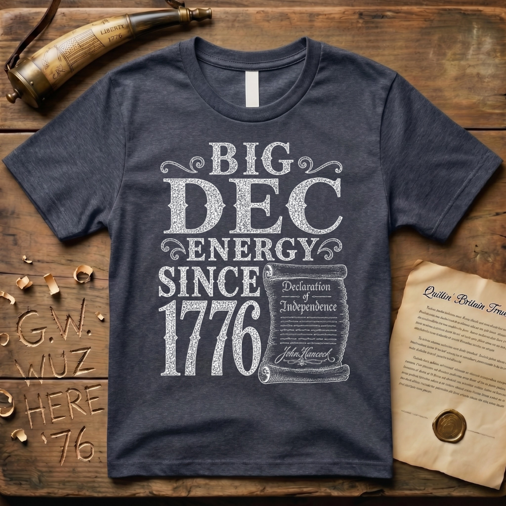 Big DEC Energy Since 1776 Declaration of Independence Dark T-Shirt