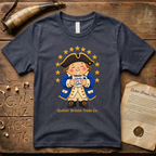 Liberty & Lattes Printed Patchwork Cute Patriot Coffee T-Shirt