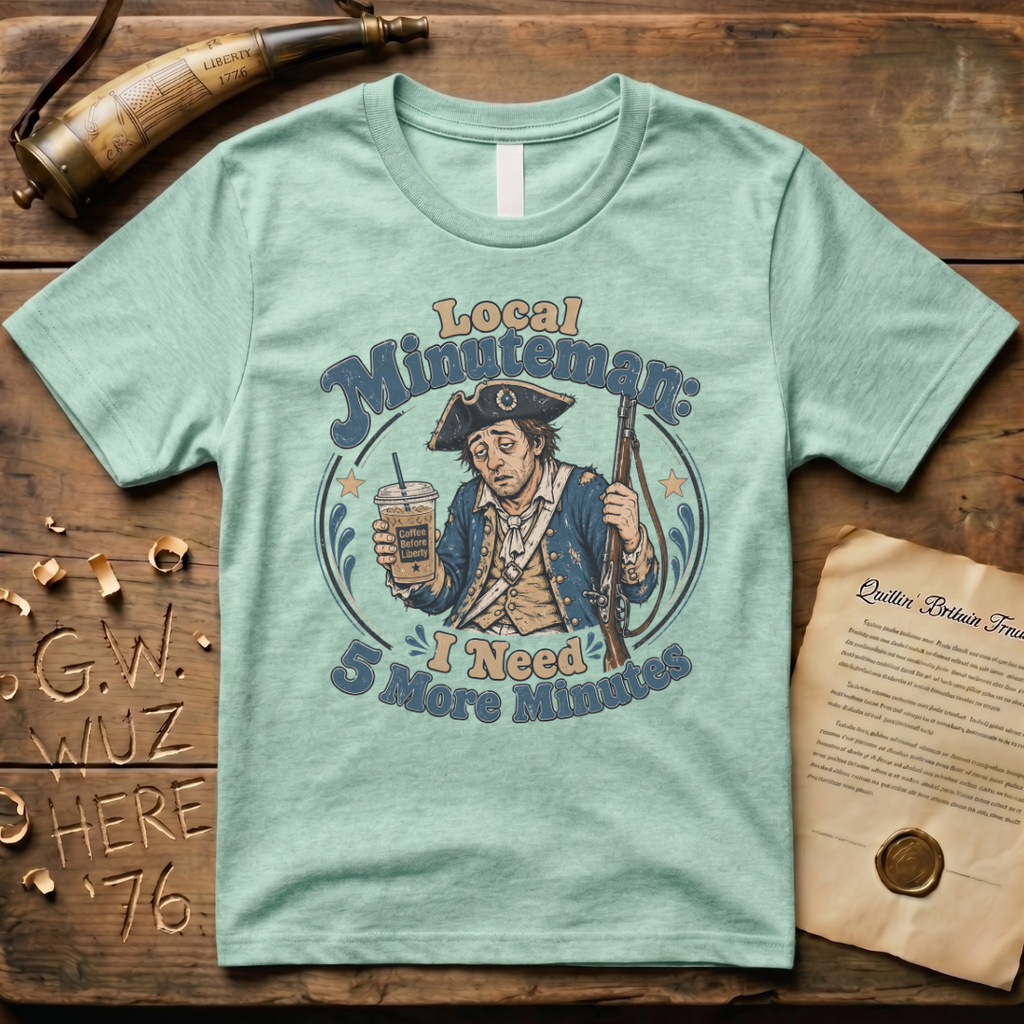 Tired Local Minuteman - I Need 5 More Minutes T-Shirt