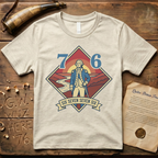 Six-Seven Seven-Six George Washington Retro Landscape 1776 T-Shirt