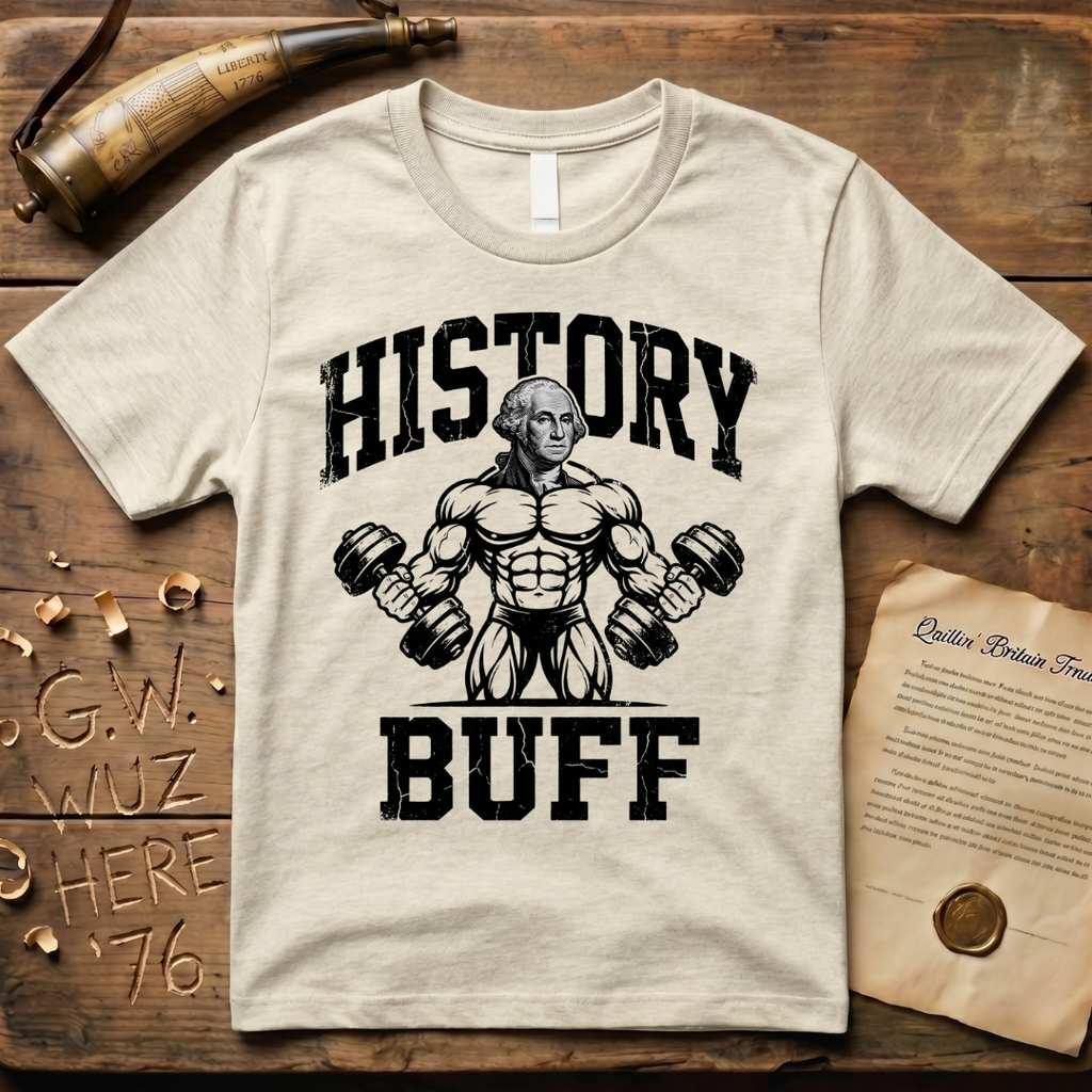 History Buff George Washington Gym Light Design T-Shirt