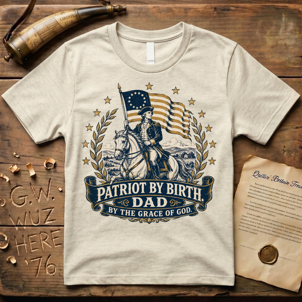 Patriot by Birth, Dad by the Grace of God T-Shirt