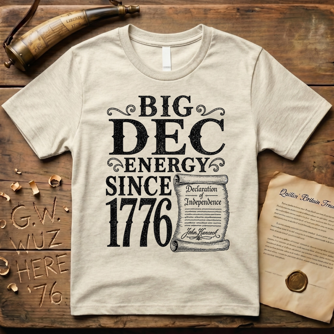 Big DEC Energy Since 1776 Declaration of Independence Light T-Shirt