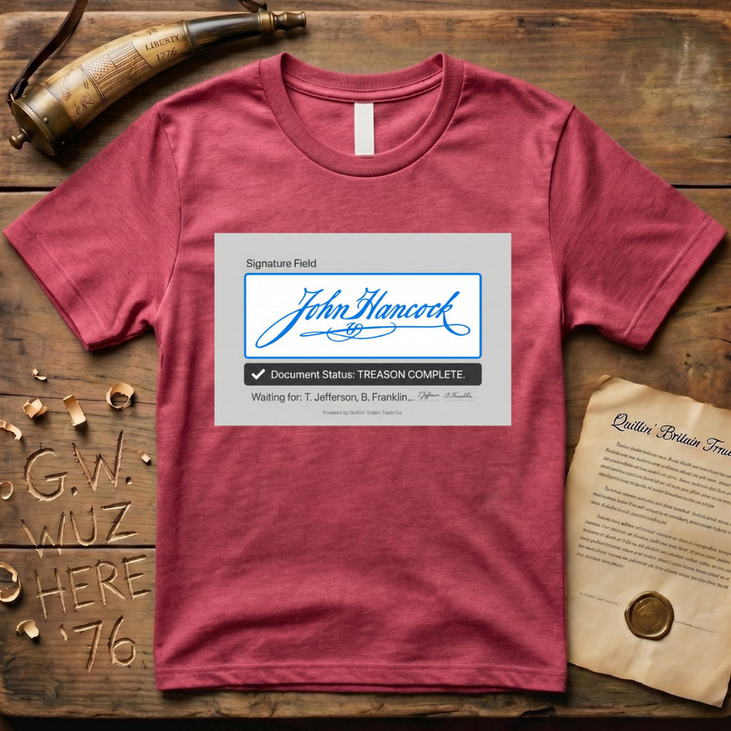 John Hancock Electronic Document Signature T-Shirt