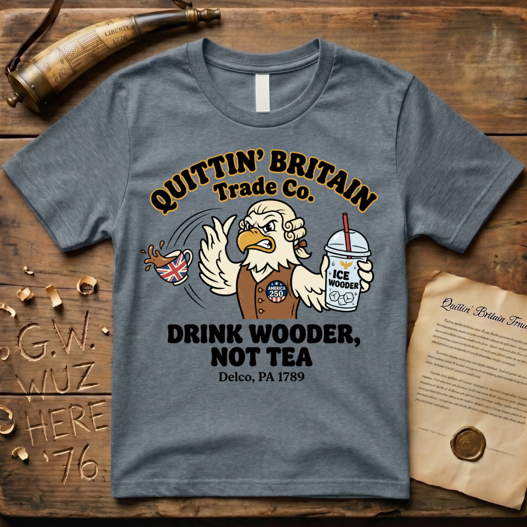 Delco PA Drink Wooder Not Tea America 250 T-Shirt