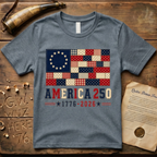 Printed Patchwork America 250 1776-2026 Betsy Ross Flag T-Shirt
