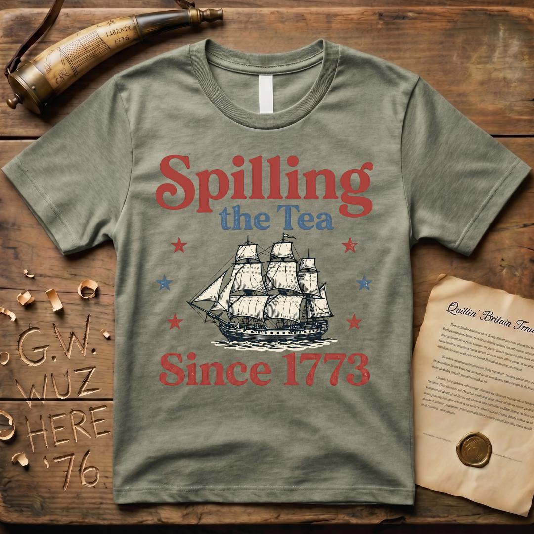 Spilling The Tea Since 1773 Classic Cargo Ship Boston Tea Party T-Shirt