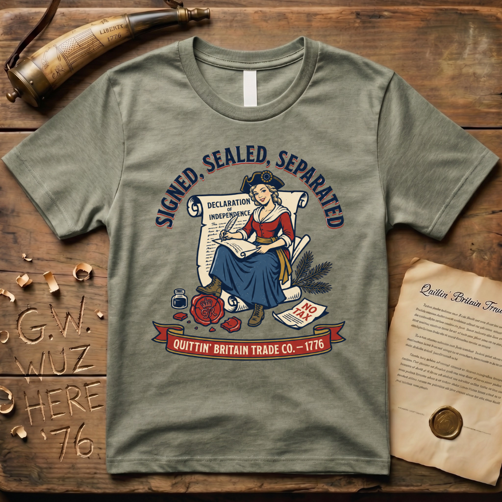 Signed, Sealed, Separated, Strong Colonial Woman T-Shirt