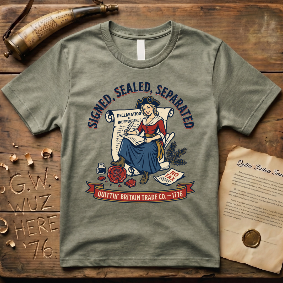 Signed, Sealed, Separated, Strong Colonial Woman T-Shirt