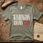 Washington - Adams 1789 Vintage Americana Presidential Campaign Dark T-Shirt