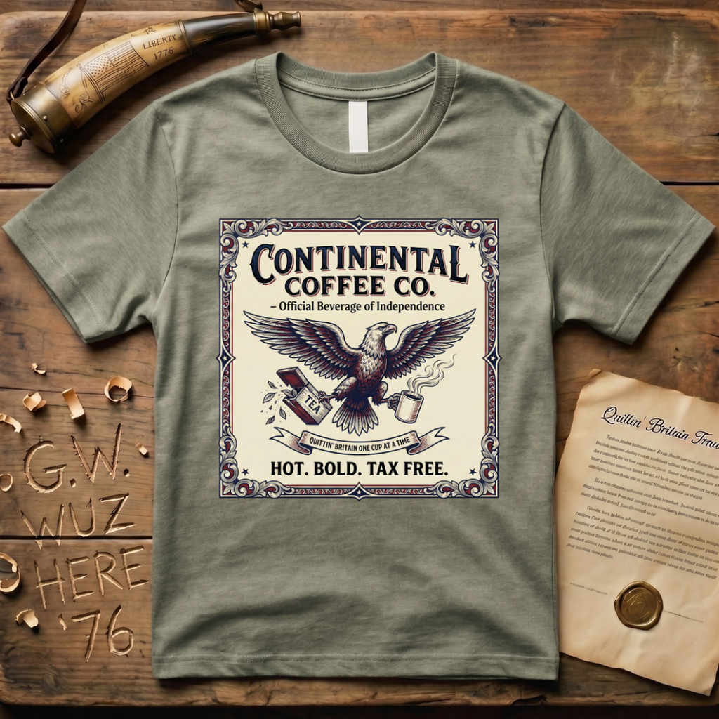 Continental Coffee Co. Quittin' Britain One Cup At a Time Official Beverage T-Shirt