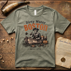 Boston Harbor Skeleton "Dirty Water" Tea Party 1773 Light T-Shirt