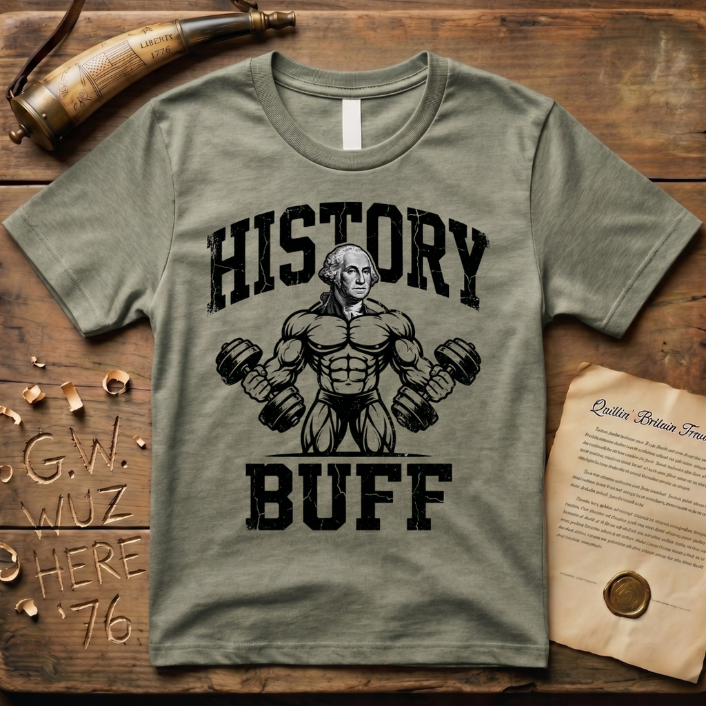 History Buff George Washington Gym Light Design T-Shirt