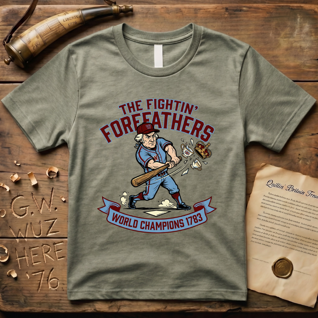 The Fightin' Forefathers George Washington Baseball Batter T-Shirt