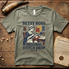 Betsy Ross The Original Stitch Drop American Flag 1776 T-Shirt