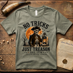 No Tricks Just Treason Halloween QBTC 1776 Light T-Shirt