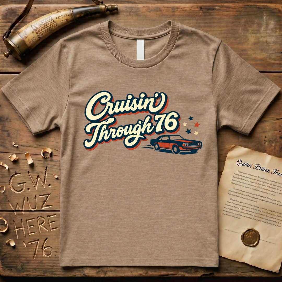 Retro 1976 Bicentennial Cruisin' Through '76 T-Shirt