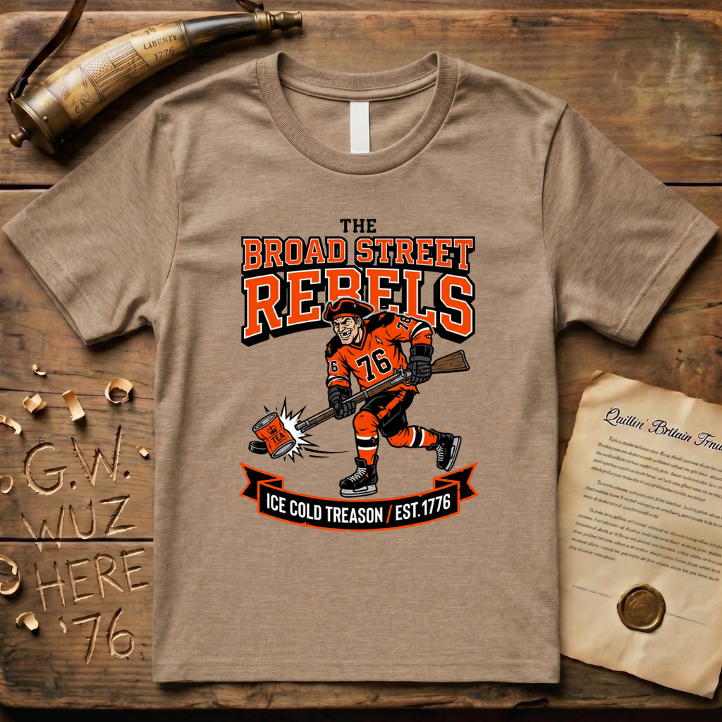 The Broad Street Rebels - Ice Cold Treason 1776 Hockey T-Shirt