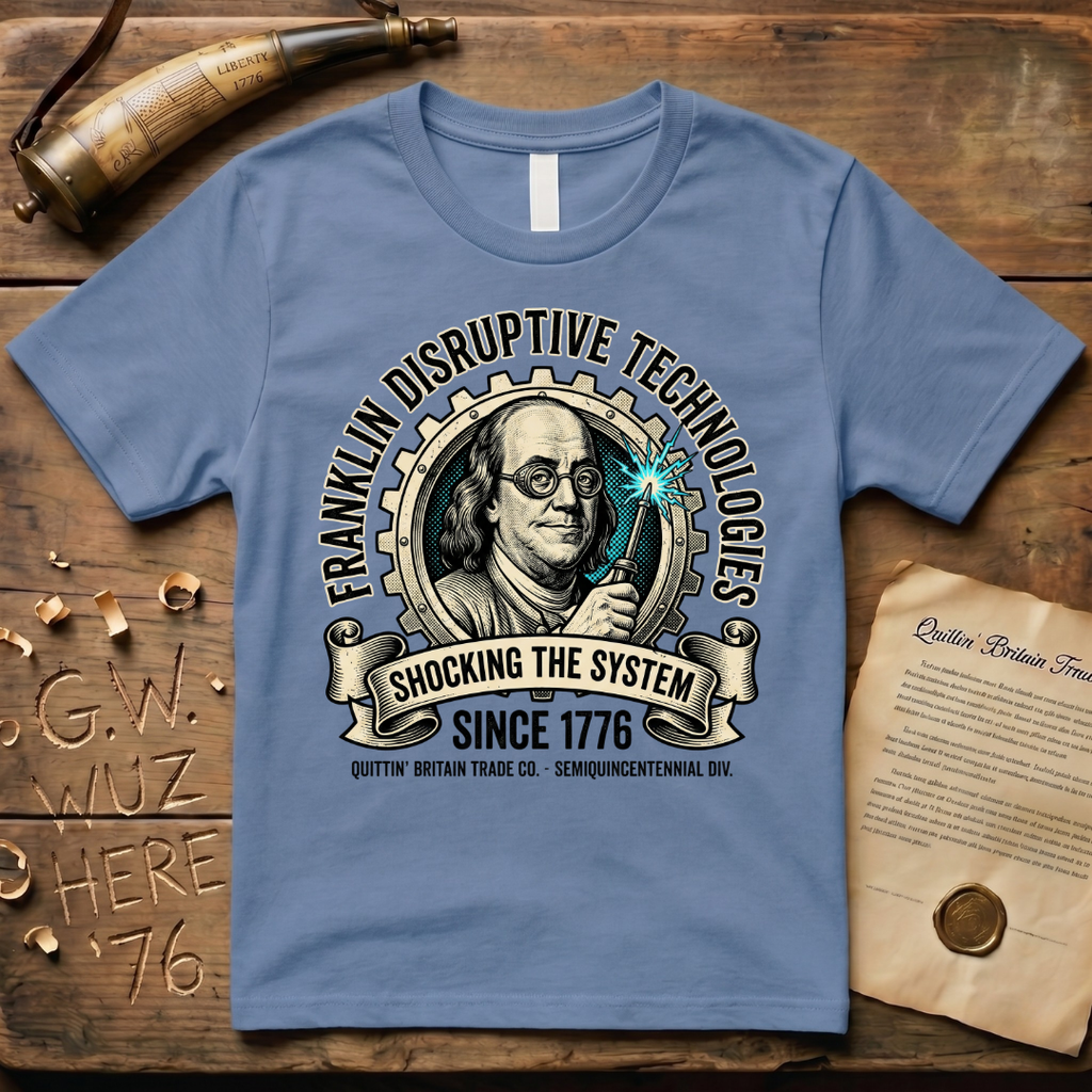 Ben Franklin Disruptive Technologies Shocking the System T-Shirt