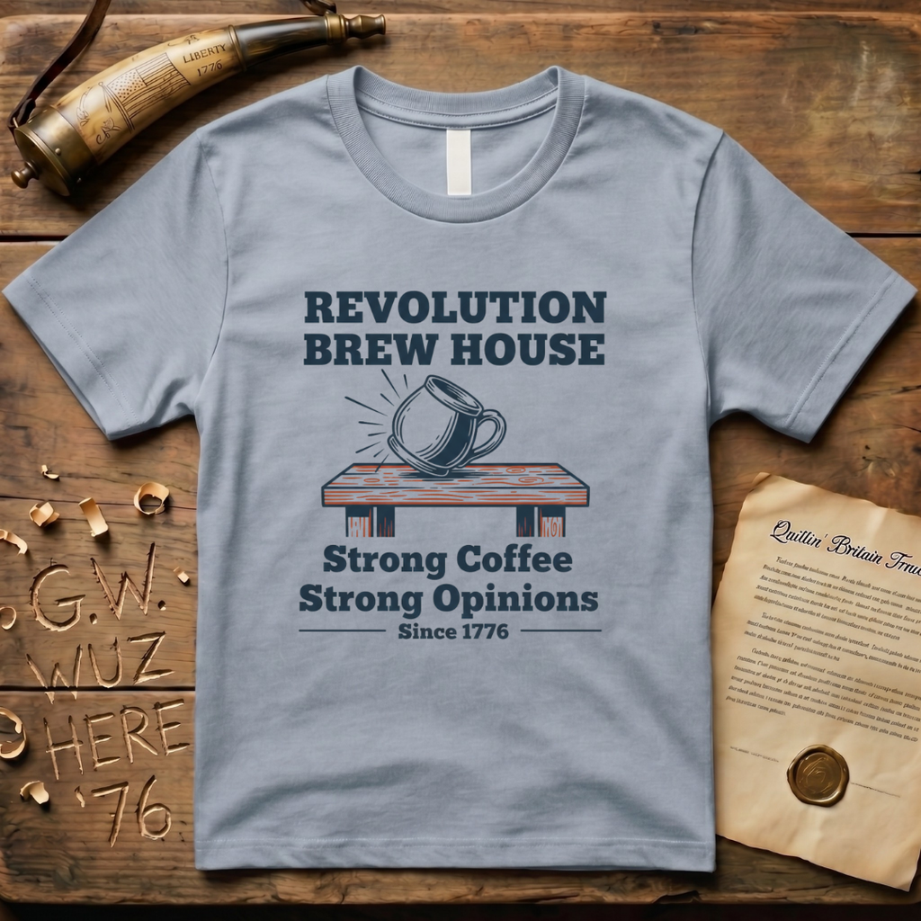 Revolution Brew House - Strong Coffee. Strong Opinions. Minimalist T-Shirt