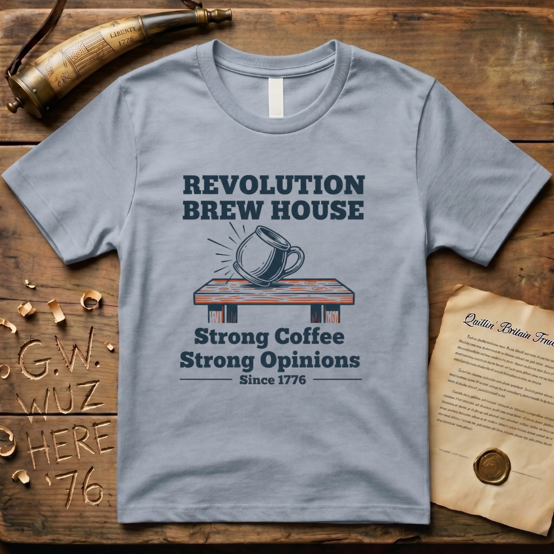 Revolution Brew House - Strong Coffee. Strong Opinions. Minimalist T-Shirt