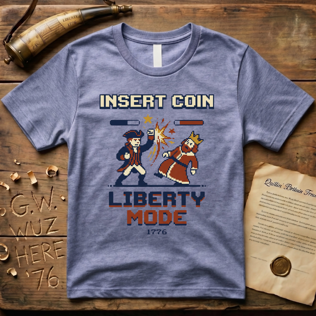 8-Bit Insert Coin Liberty Mode 1776 T-Shirt