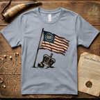 Quittin' Britain Trade Co. QB Flag Over Crown Design T-Shirt