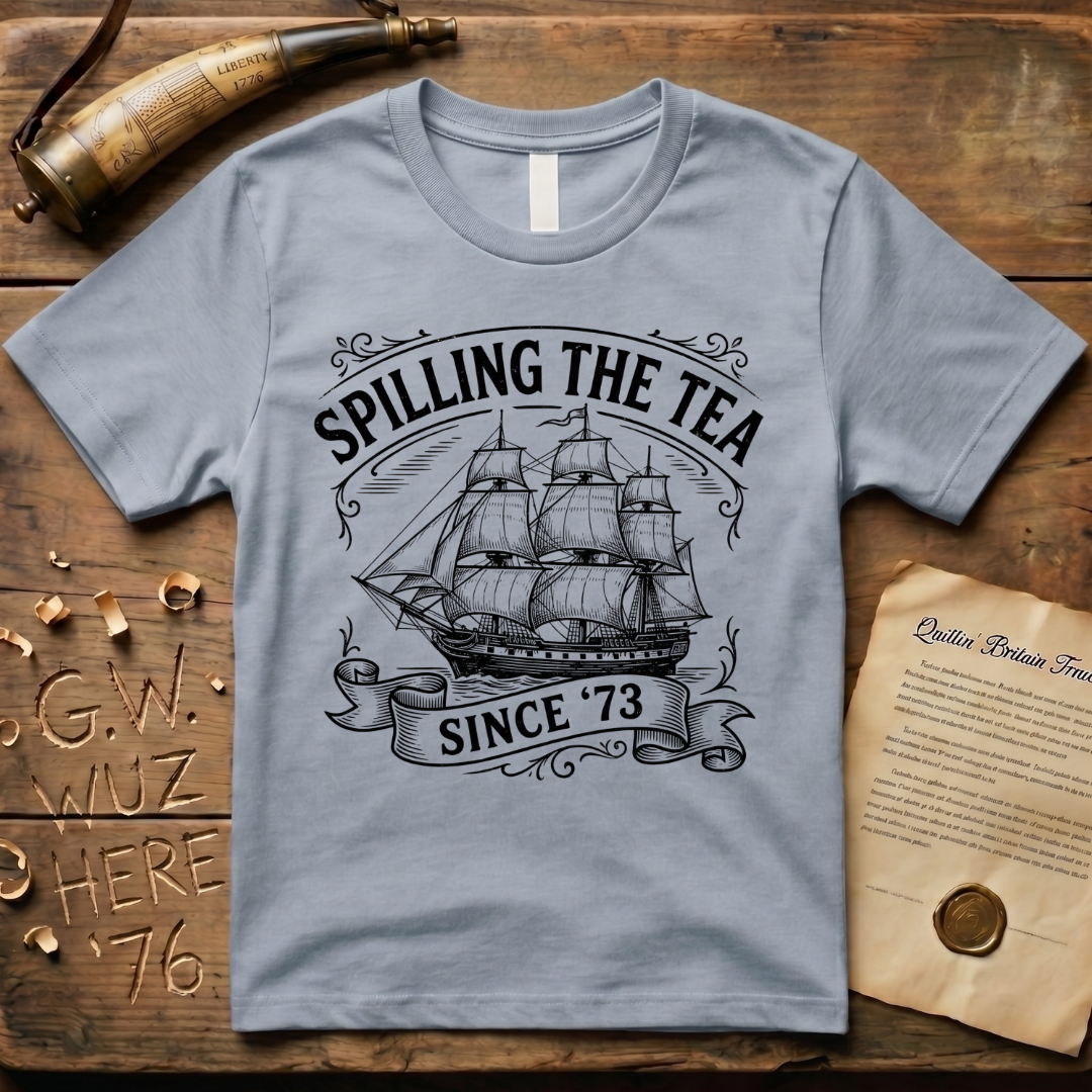 Spilling The Tea Since '73 Classic Black Cargo Ship T-Shirt