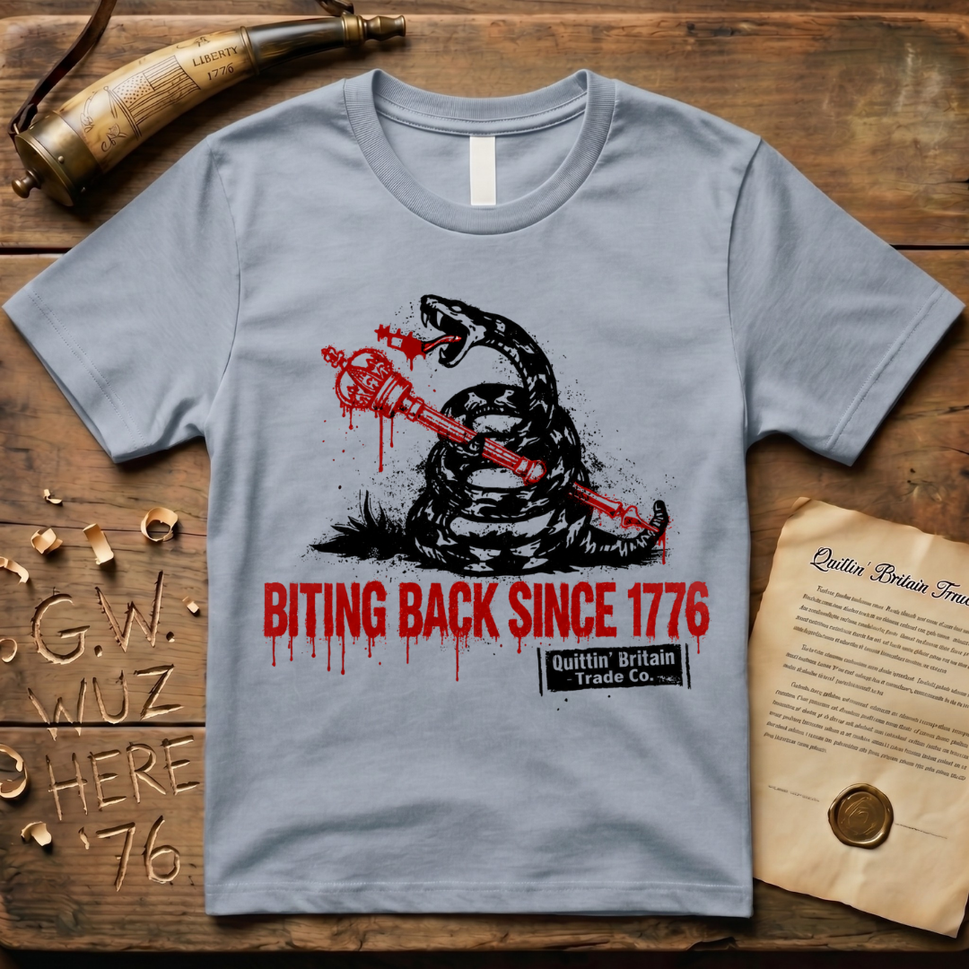 Quittin' Britain Trade Co. Biting Back Since 1776 Timber Rattlesnake T-Shirt