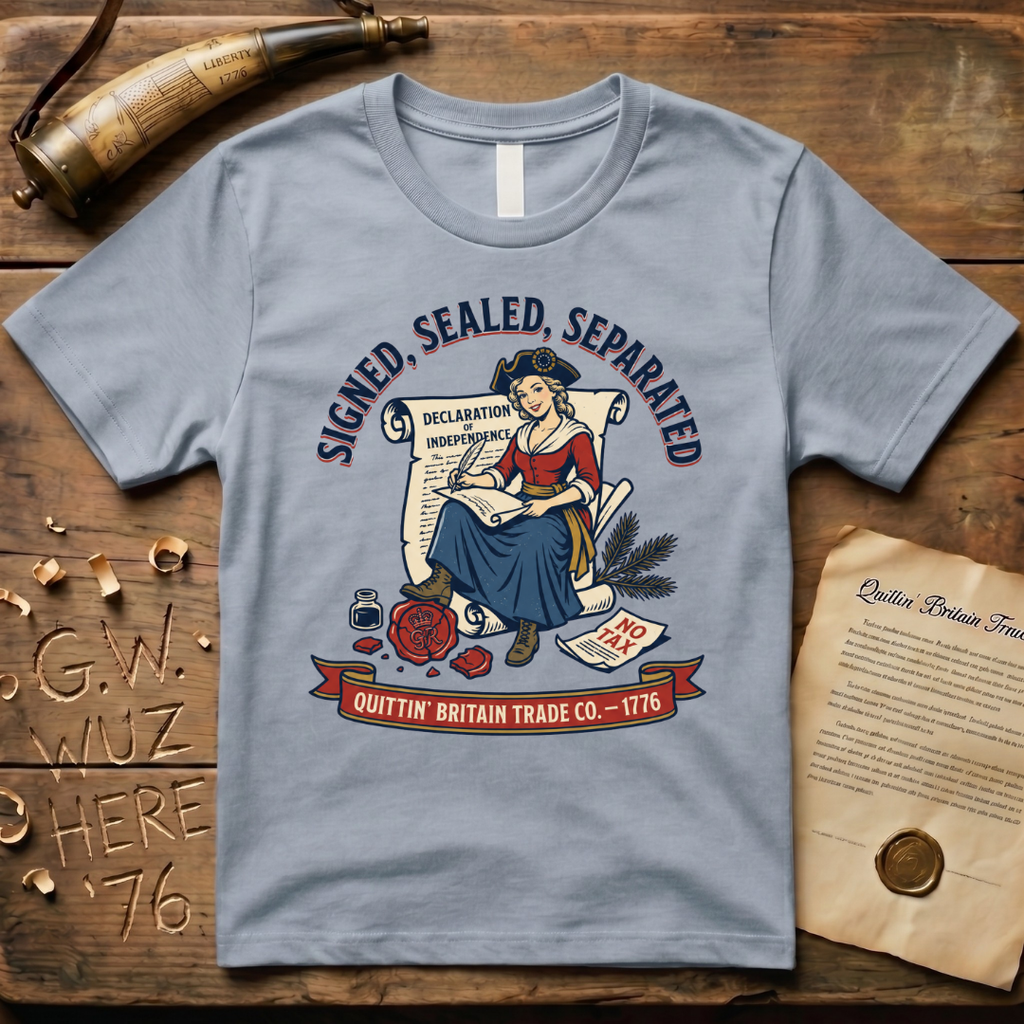Signed, Sealed, Separated, Strong Colonial Woman T-Shirt