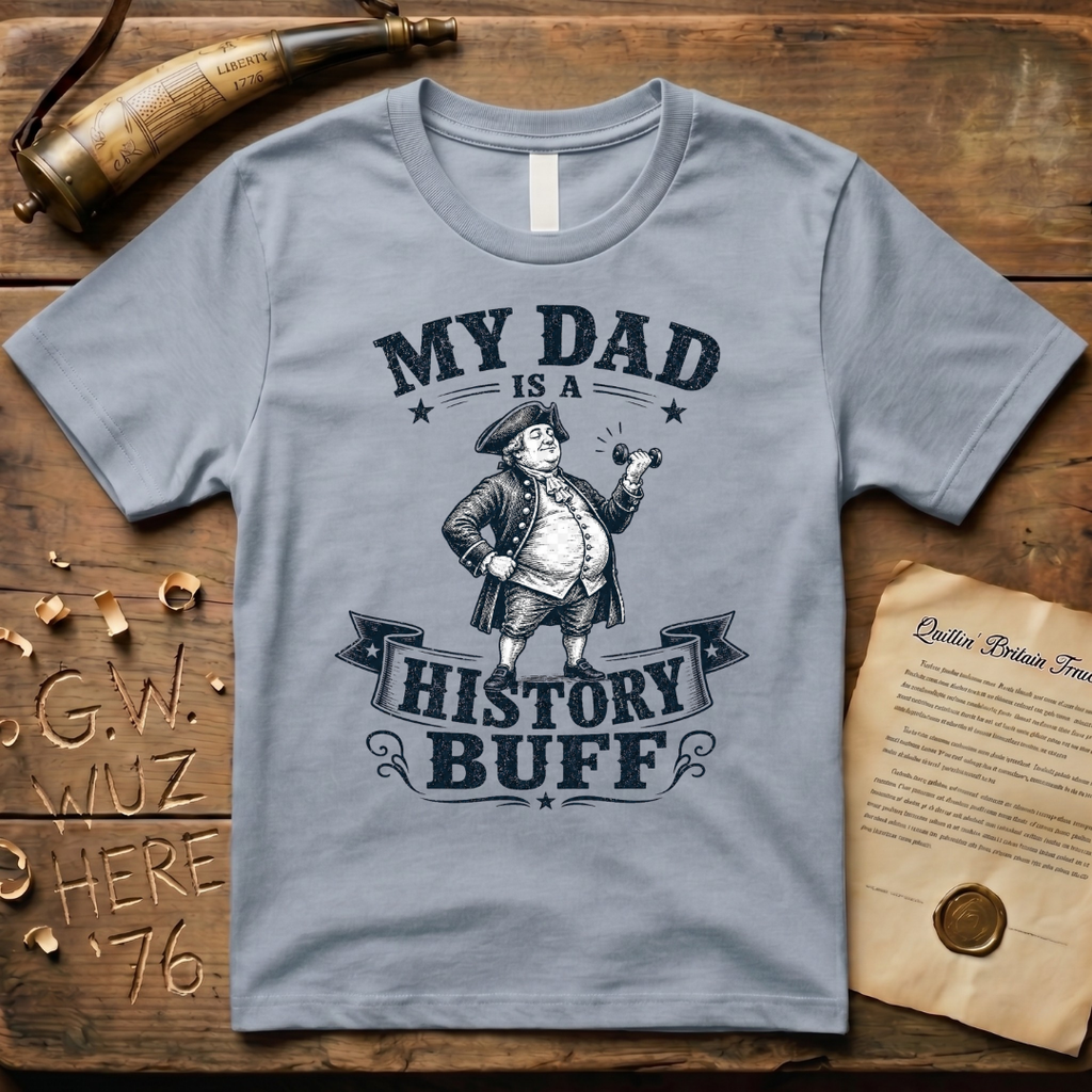 My Dad is a History Buff Woodcut Father's Day T-Shirt