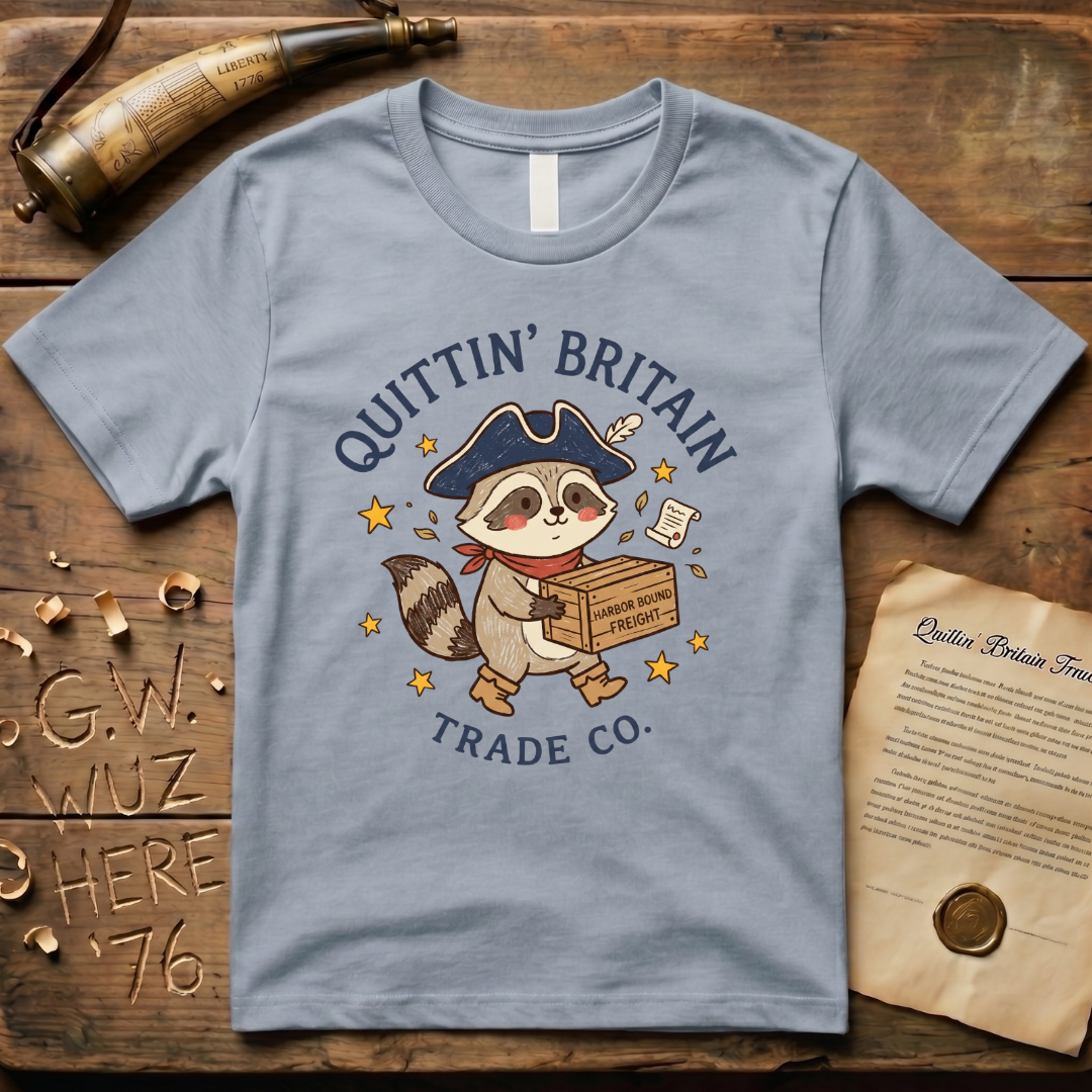 Harbor Bound Freight - Cute Colored Pencil Patriot Racoon T-Shirt