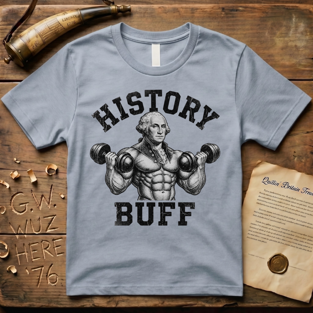 History Buff George Washington Huge Light Design T-Shirt