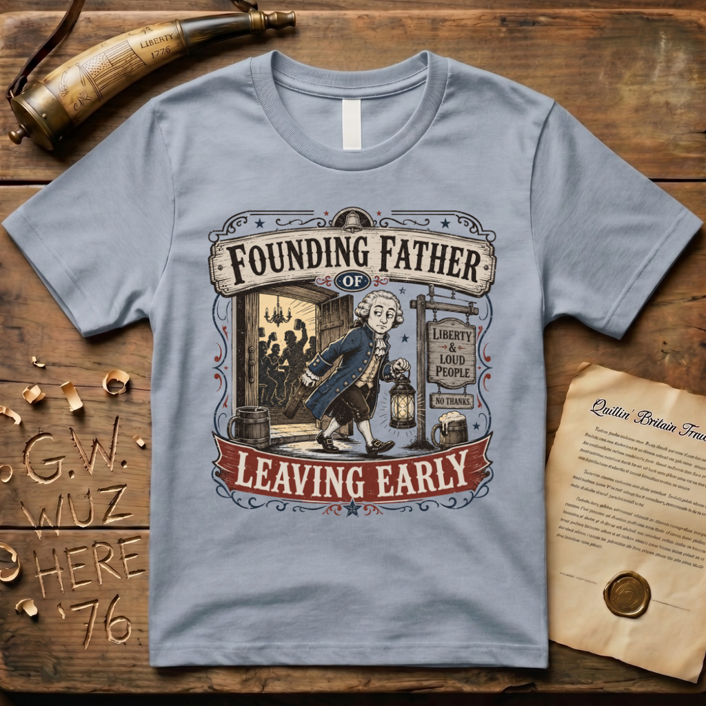 Founding Father of Leaving Early Irish Goodbye T-Shirt