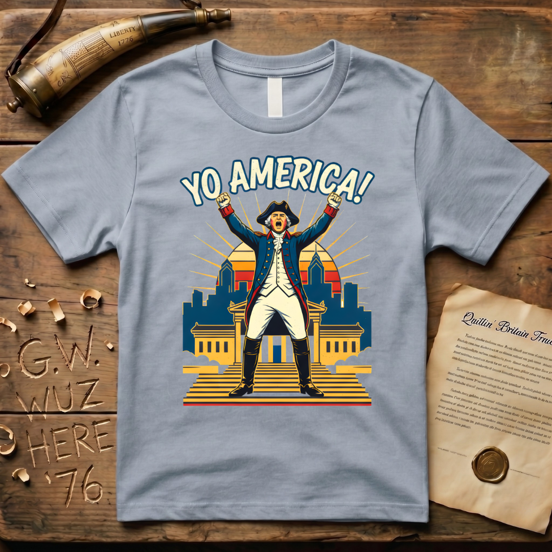 George Washington Yo America! Philadelphia Art Museum Steps T-Shirt