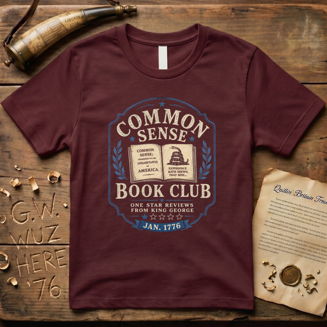 Thomas Paine Common Sense Book Club Dark T-Shirt