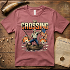 George Washington "The Crossing" "This Christmas Freedom Is Cold" Action Movie T-Shirt