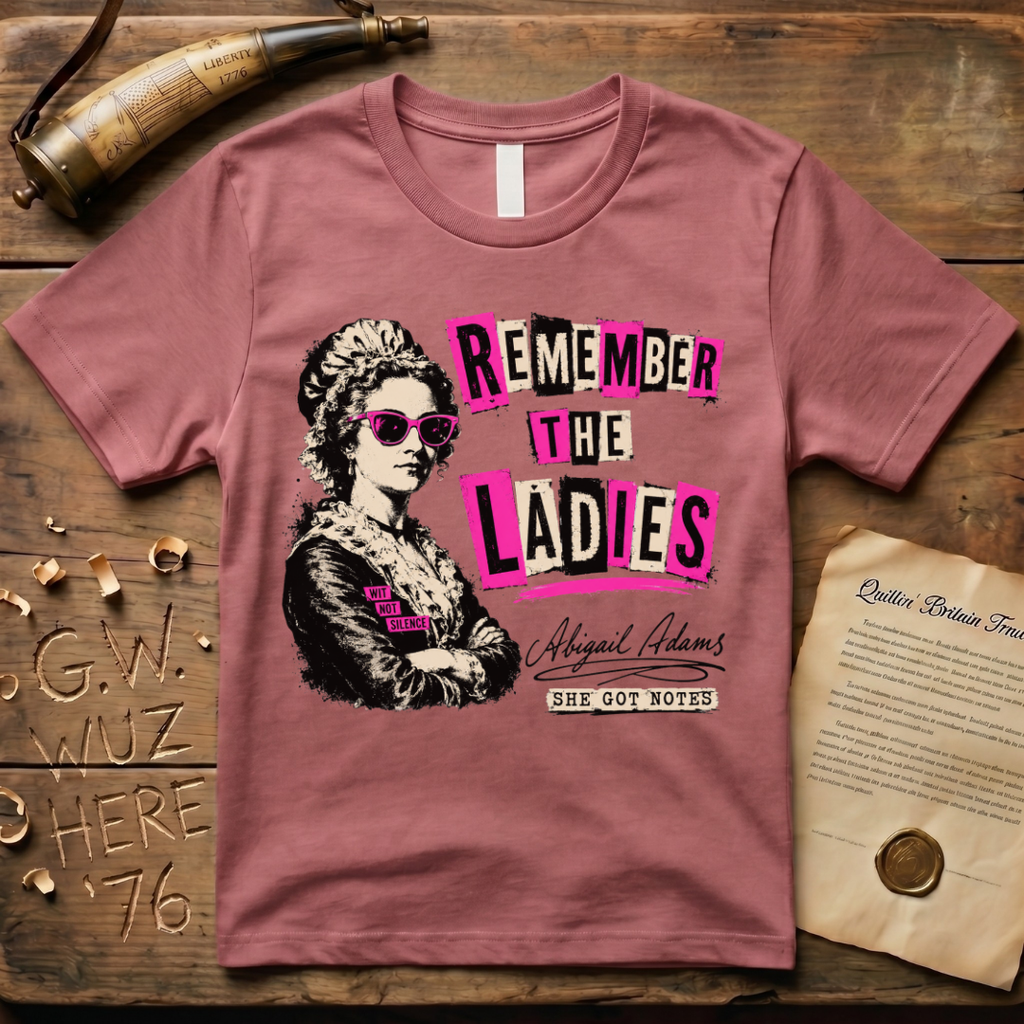 Abigail Adams - Wit Not Silence - She Got Notes - Punk T-Shirt