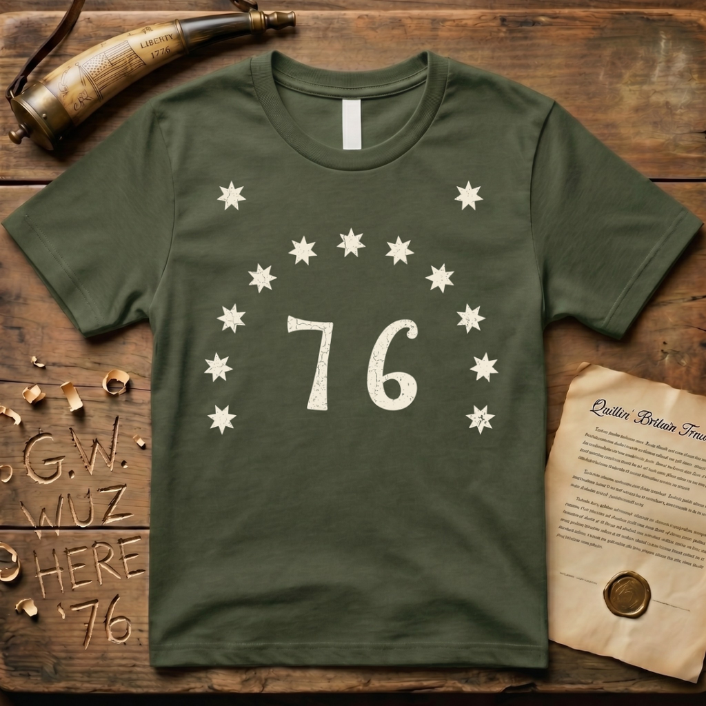 Vintage Bennington "76" Revolutionary War Flag T-Shirt