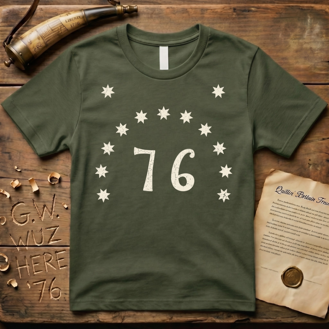 Vintage Bennington "76" Revolutionary War Flag T-Shirt