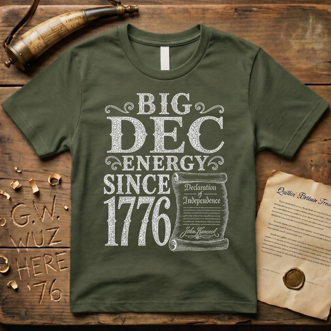 Big DEC Energy Since 1776 Declaration of Independence Dark T-Shirt