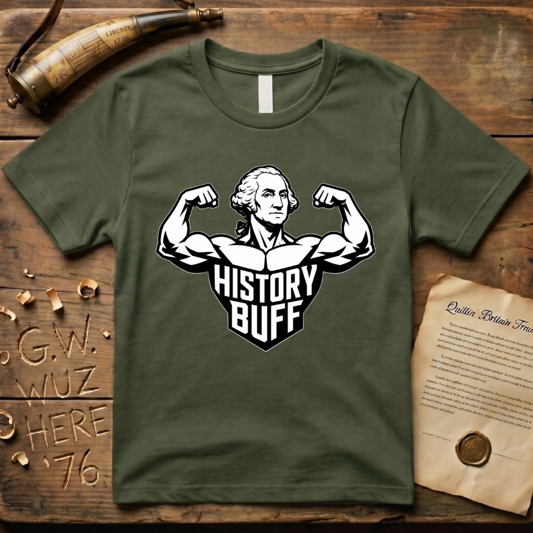 History Buff Flexing George Washington Minimalist T-Shirt