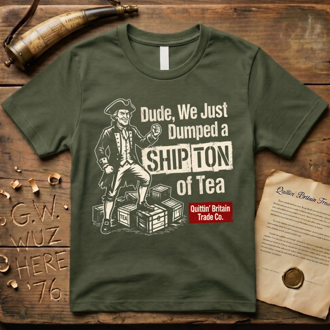 Dude, We Just Dumped a Ship Ton of Tea Sons of Liberty Dark T-Shirt