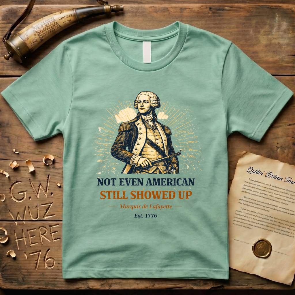 Marquis de Lafayette - Not Even American, Still Showed Up T-Shirt
