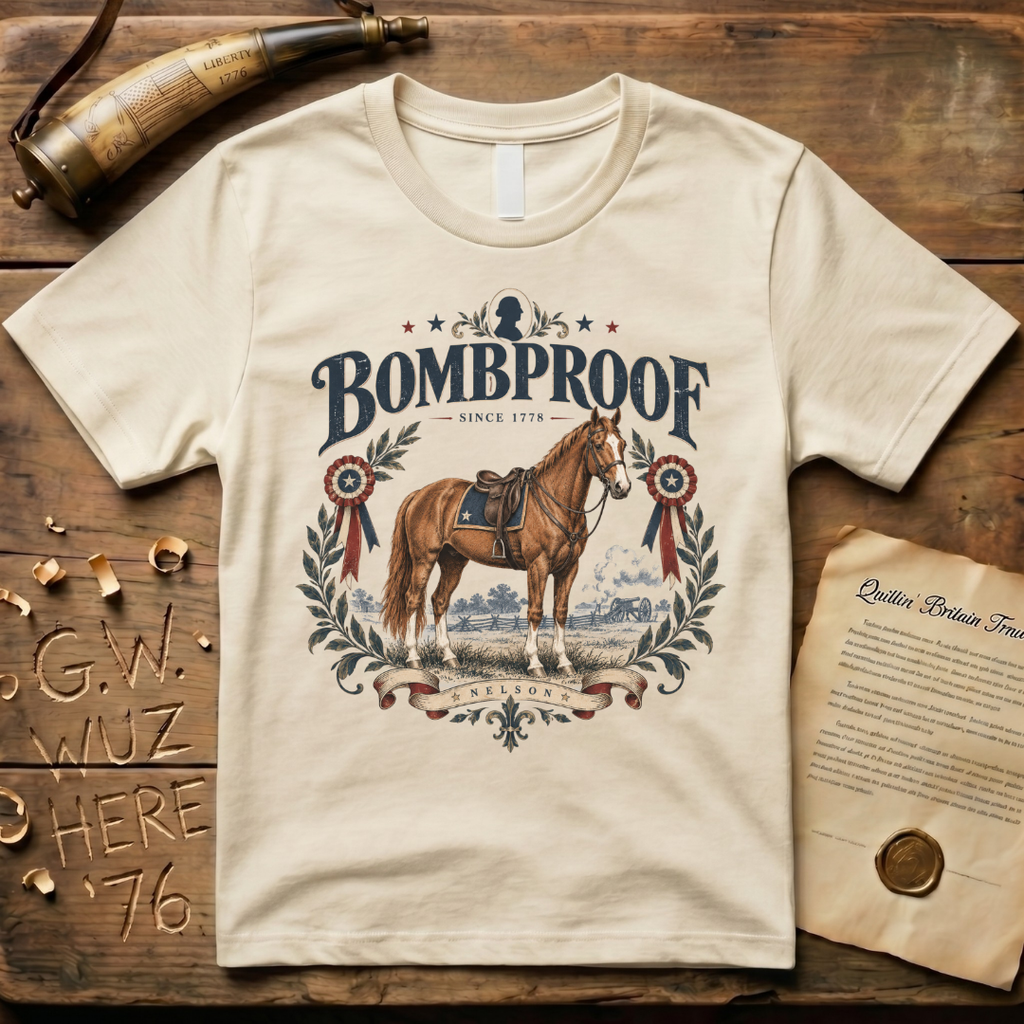 Nelson - George Washington's Horse is "Bombproof" T-Shirt